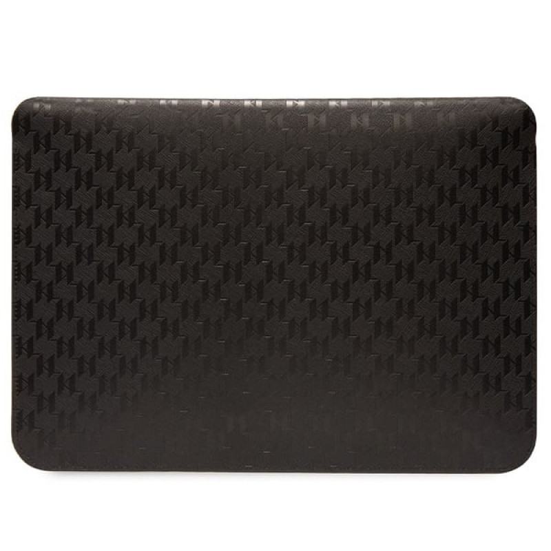Karl Lagerfeld KLCS14SAKHPCK Laptophülle für 14 Zoll, schwarz, Saffiano Monogram Choupette
