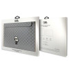 Karl Lagerfeld KLCS14SAKHPKG Laptophülle für 14 Zoll, silber, Saffiano Monogram Ikonik