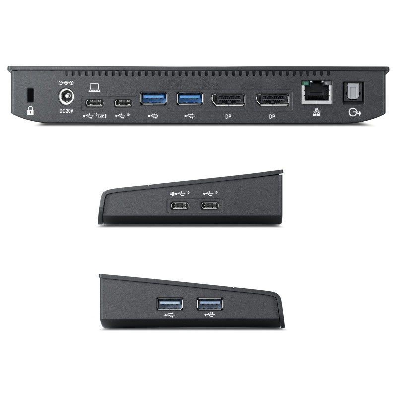 Fujitsu PR09 S26391-F6007-L500 Port-Replikator, USB-C, 2 x DP, 120 W