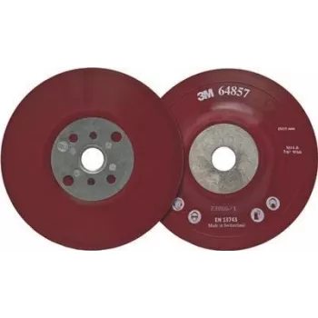 3M 64858 Hochleistungs-Flachstützteller, Rot, 125 mm, M14, Flexibel
