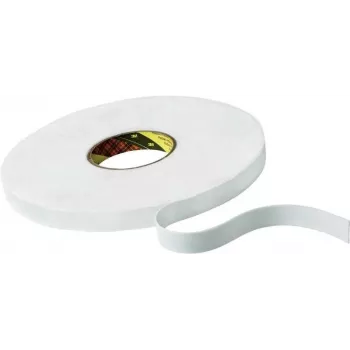 3M 9508W Doppelseitiges Polyethylen-Schaumstoffband, 66 m x 19 mm, Weiß, 0,8 mm Dick, Modifizierter Acrylkleber, 1 Rolle KT777306350