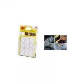 3M Bumpon Schutzpuffer SJ5344BL, Transparent, Rund, 19,0 mm Durchmesser, 4,0 mm Höhe, Selbstklebend, Schwingungsdämpfung