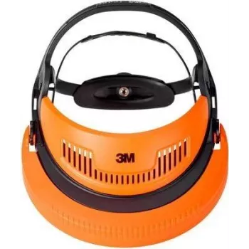 3M G500-GU Polyamid-Sicherheitshelm mit Mesh-Visier und Ohrenschützer, Schwarz/Gelb 7000104156