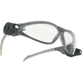3M LED Light Vision Schutzbrille, silber/schwarzer Rahmen, klare kratzfeste und beschlagfreie Gläser, UV-Schutz, integrierte LED-Leuchten