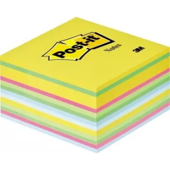 3M Post-it Notes Cube, 76 x 76 mm, Ultra Colors, 450 Blatt, PEFC-zertifiziertes Papier, 1 Würfel (2030-U)