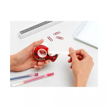 3M Scotch Crystal Clear 600 Klebeband mit Handabroller, 19 mm x 7,5 m, Transparent 6-1975D