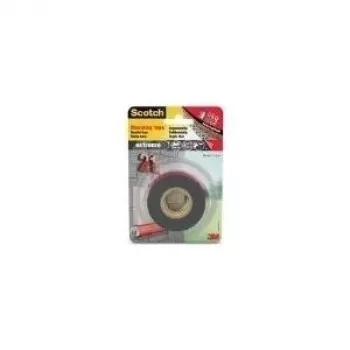 3M Scotch Doppelseitiges Montageband, 19 mm x 1,5 m, extra stark, grau, hält 6 kg pro 30 cm 40021915