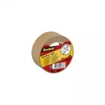 3M Scotch P5050 Papierpackband, 50 mm x 50 m, Braun, Starke Haftung, Geräuscharm, 110 µm