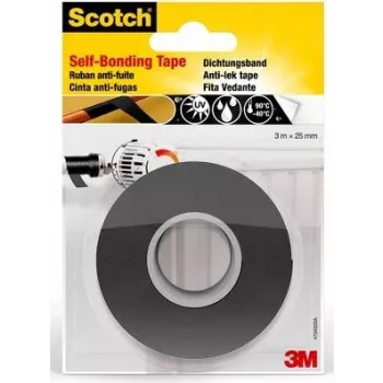 3M Scotch Selbstverschmelzendes Silikon-Reparaturband 4704, 25 mm x 3 m, Schwarz