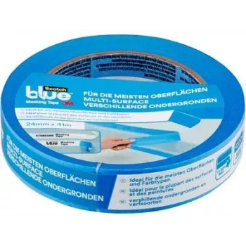 3M ScotchBlue Original Multi-Surface Malerband 2090, 24 mm x 41 m, Blau, 14 Tage saubere Entfernung, Innen/Außen 2090DABE24