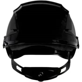 3M SecureFit X5512V-CE-4 belüfteter Sicherheitshelm mit UV-Indikator, Schwarz, EN 397