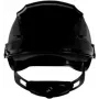 3M SecureFit X5512V-CE-4 belüfteter Sicherheitshelm mit UV-Indikator, Schwarz, EN 397