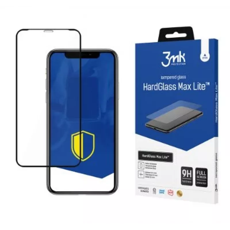 3MK Apple iPhone 11 Pro Max Black HardGlass Max Lite Screen Protector