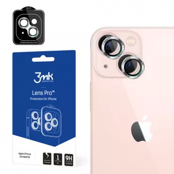 3MK Apple iPhone 13 Pro / 13 Pro Max Lens Protection Pro - Kamera-Linsenschutz aus gehärtetem Glas und Aluminium (Schwarz)