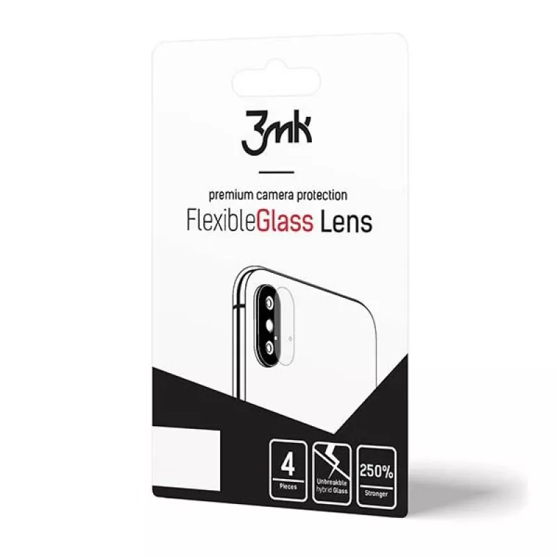 3MK Apple iPhone X/XS FlexibleGlass Kamera-Glaslinse (4 Stk.)