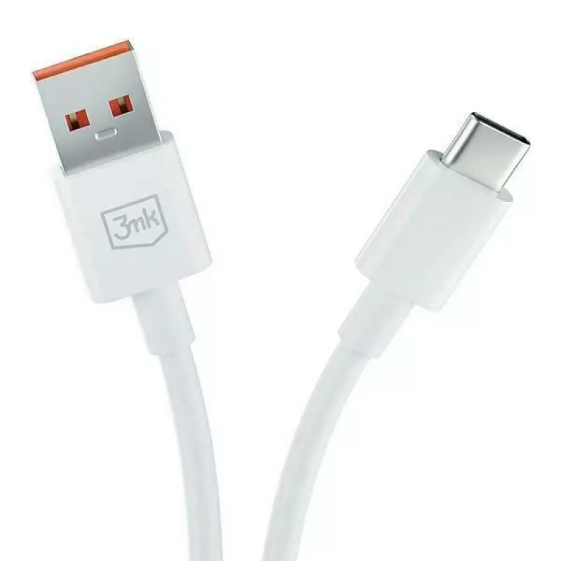3MK Hyper Cable USB-A auf USB-C 5A 60W 1,2m Weiß