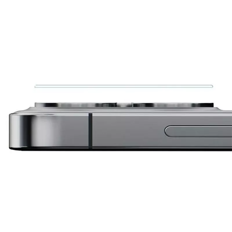 3MK Lens Pro Full Cover Kameralinsen-Schutz aus gehärtetem Glas für iPhone 14 Pro / 14 Pro Max mit Aluminiumrahmen und Montagerahmen (1 Stück, Schwarz)