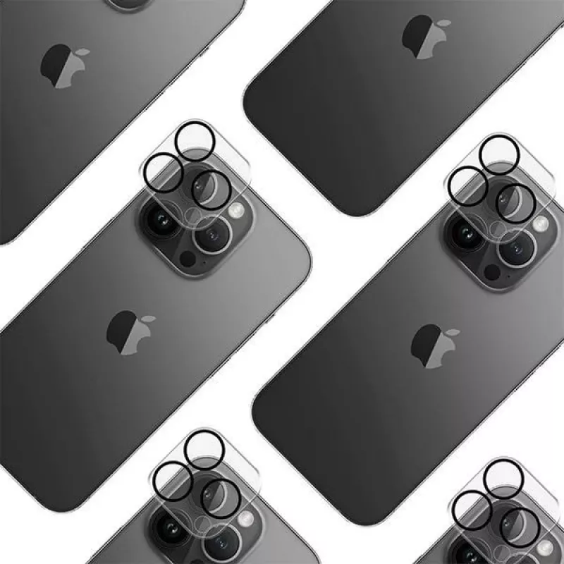 3MK Lens Pro Full Cover Kameralinsen-Schutz aus gehärtetem Glas für iPhone 14 Pro / 14 Pro Max mit Aluminiumrahmen und Montagerahmen (1 Stück, Schwarz)