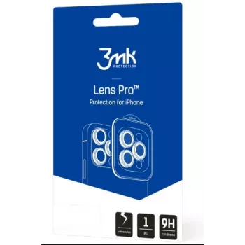 3MK Lens Protection Pro für iPhone 12 Pro Max – Gehärtetes Glas Kameralinsenschutz (Schwarz)