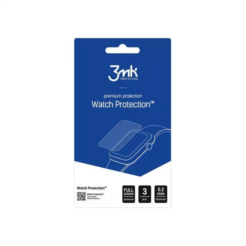 3MK Watch Protection FlexibleGlass Hybrid Glass Screen Protector für Garmin Forerunner 165 - 7H Härte, 0,2mm, blasenfrei