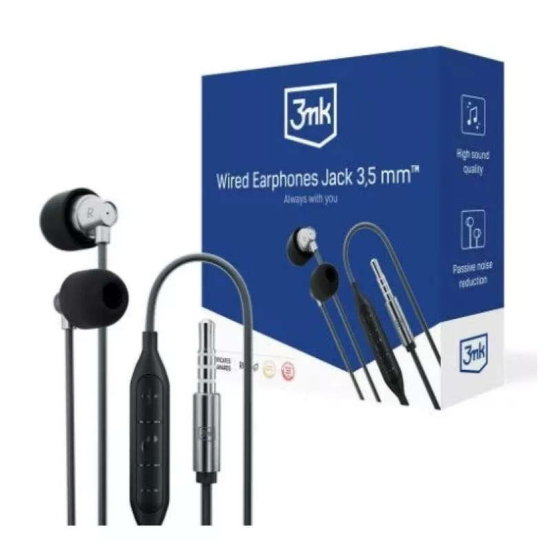 3MK Wired Earphones Jack 3.5 mm