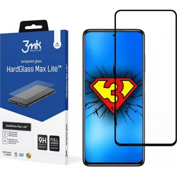 3MK Xiaomi POCO X3 GT Black - HardGlass Max Lite Tempered Glass Screen Protector