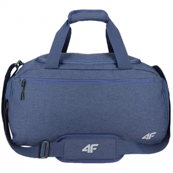4F Unisex Blaue Umhängetasche mit verstellbarem Gurt und Reißverschlussfächern