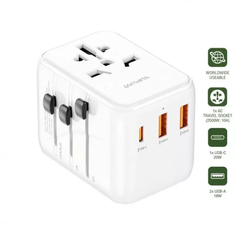 4SMARTS Nomad World Travel Adapter 20W