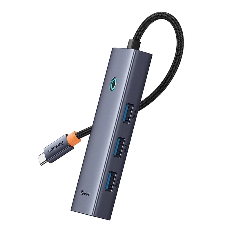 5-in-1 Hub Baseus UltraJoy Series USB-C auf HDMI 4K@30Hz + 3x USB 3.0 + 1x PD (Grau)