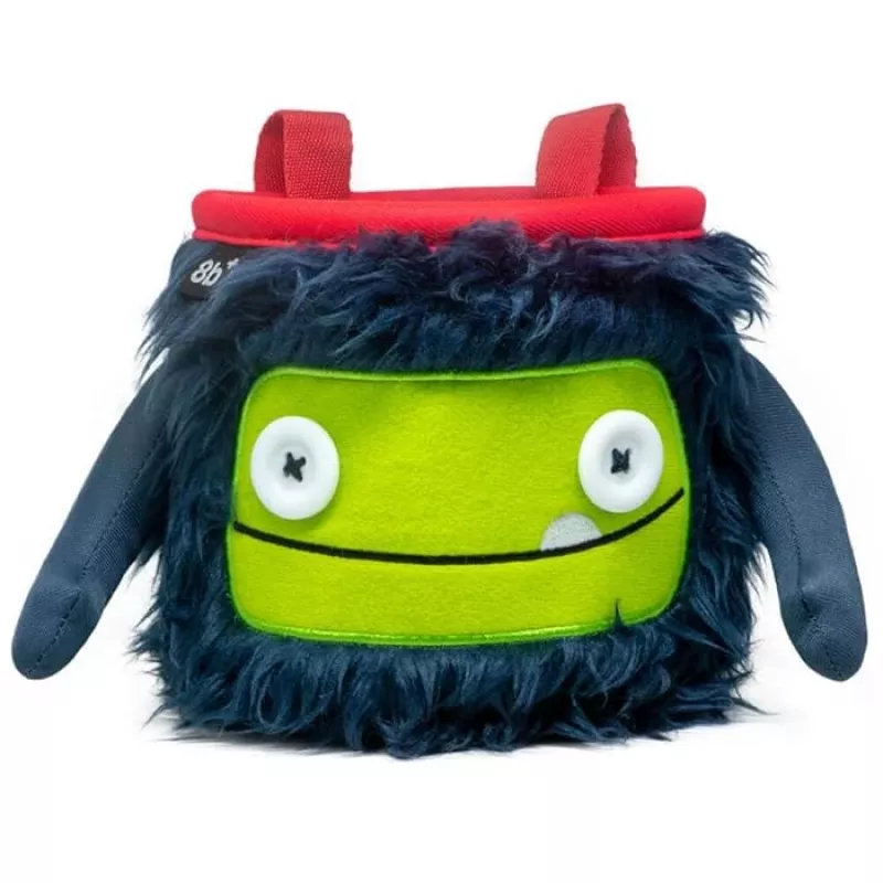 8B PLUS Chalk Bag Oli - Friendly Monster Design, Drawstring Closure, Adjustable Belt, Brush Holder