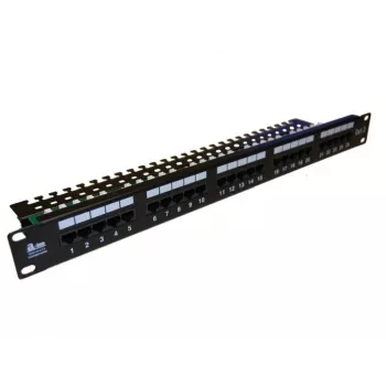 A-LAN Alantec PK012 Patch Panel 1U 24-Port RJ45 Cat.5e UTP Schwarz