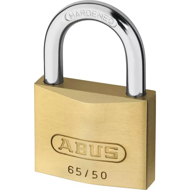 ABUS 65/50 KD Vorhängeschloss – Massiver Messingkörper, gehärteter Stahlbügel, gleichschließend