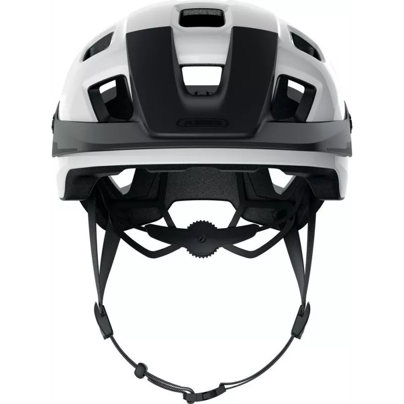 ABUS MoTrip Fahrradhelm mit festem Visier - Samtschwarz, Größe M (52-57 cm)