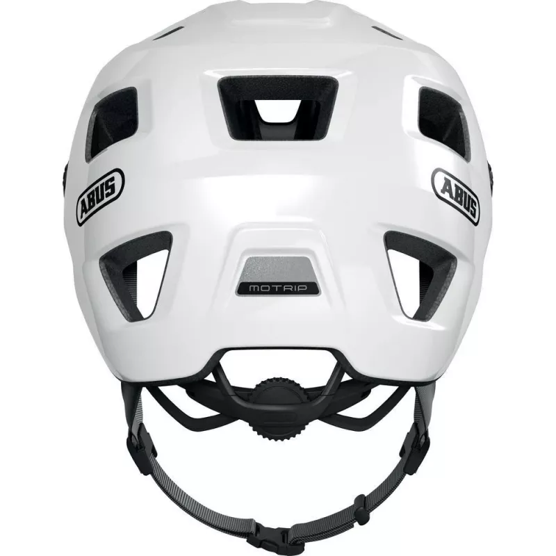 ABUS MoTrip Fahrradhelm mit festem Visier - Samtschwarz, Größe M (52-57 cm)