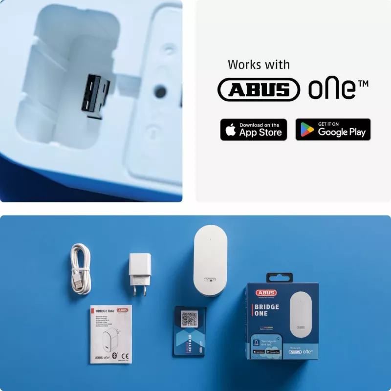 ABUS Security-Center BRIDGE One Smart Home Wireless LAN Bridge (ABBO10000B), Schwarz, 230 V, Bluetooth-fähig