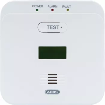 ABUS Security-Center COWM510 Kohlenmonoxidmelder mit LCD-Anzeige – Weiß (EN 50291-1)