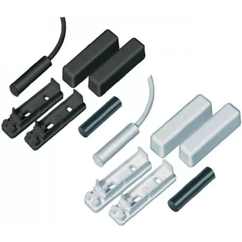 ABUS Security-Center MK2000W Verdrahteter Magnetkontakt für Türen und Fenster, 5m Kabel, Weiß