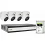 ABUS SECURITY-CENTER TVVR33843D 8-Kanal Hybrid Analog/IP-Rekorderset mit 4 Mini-Dome-Kameras