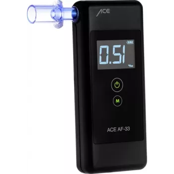 ACE OF SWEDEN AF-33 Digitaler Alkoholtester Dunkelgrau, 0,00–5,00 ‰, LCD-Display, Halbleitersensor, 2x AAA 107075