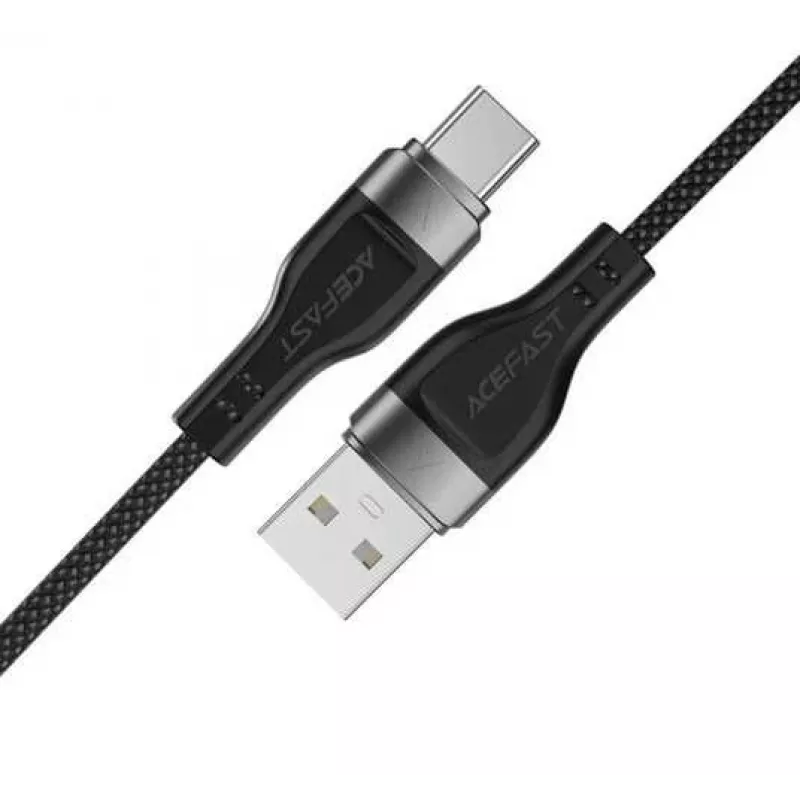 ACEFAST C11-04 USB-A auf USB-C 3A Magnetisches Geflochtenes Kabel 1,2m Schwarz