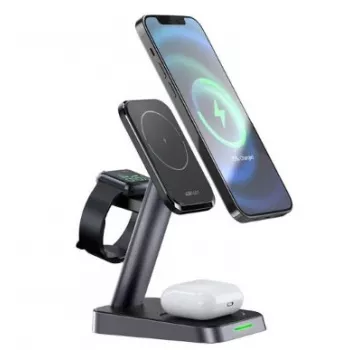ACEFAST E3 Desktop Three-in-One Wireless Charging Stand Black