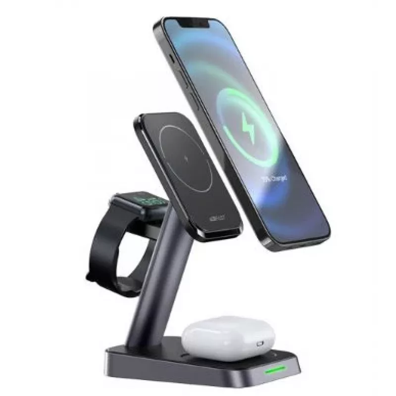 ACEFAST E3 Desktop Three-in-One Wireless Charging Stand Black