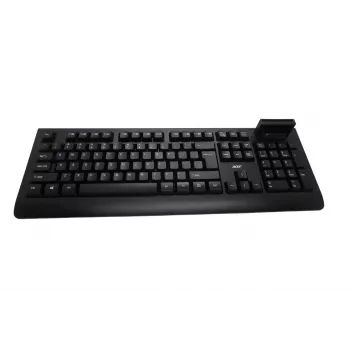Acer AKW320 Kabelgebundene Tastatur mit Smartcard-Leser, US-International-Layout, Schwarz