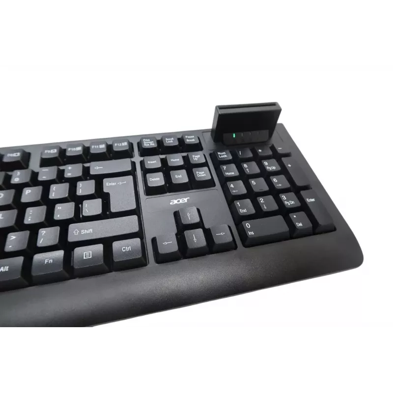 Acer AKW320 Kabelgebundene Tastatur mit Smartcard-Leser, US-International-Layout, Schwarz
