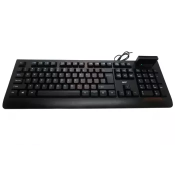 Acer AKW320 Kabelgebundene Tastatur mit Smartcard-Leser, US-International-Layout, Schwarz