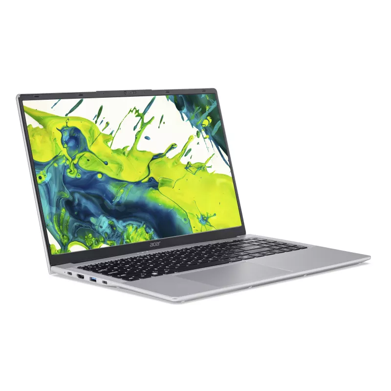 Acer Aspire Lite 15 AL15-54P-55WH Laptop, 15,6 inch Full HD, Intel Core Ultra 5 115U, 16 GB LPDDR5X, 512 GB SSD, Intel UHD Graphics, Windows 11 Home, US International Tastatur, Hell-Silber, 24 Monate Garantie