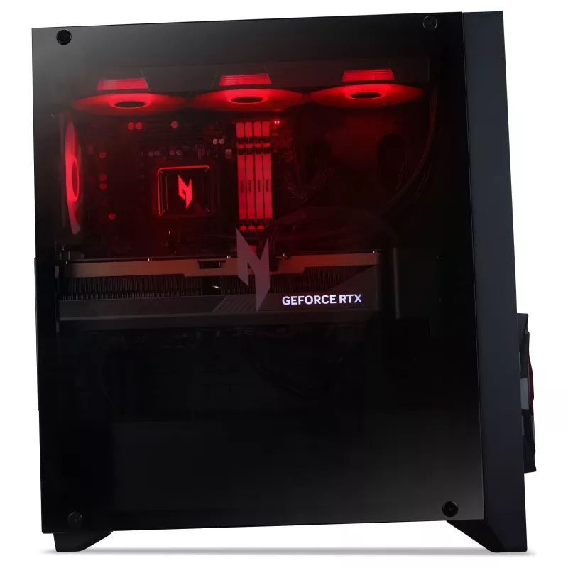 Acer Nitro 70 N70X3D-100 Gaming-Desktop-PC, AMD Ryzen 7 9800X3D, 32GB DDR5, 2TB NVMe SSD, NVIDIA GeForce RTX 5080, Windows 11 Home, Schwarz