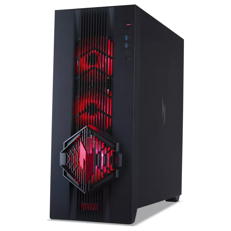 Acer Nitro 70 N70X3D-100 Gaming-Desktop-PC, AMD Ryzen 7 9800X3D, 32GB DDR5, 2TB NVMe SSD, NVIDIA GeForce RTX 5080, Windows 11 Home, Schwarz