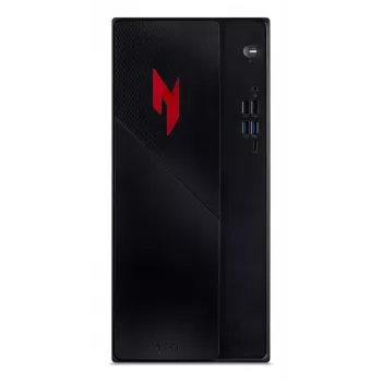 Acer Nitro N20-101 Gaming Desktop PC, Intel Core i5-13400F, 32GB DDR4, 1TB NVMe SSD, NVIDIA GeForce RTX 3050, Windows 11 Home, Schwarz mit roten Akzenten