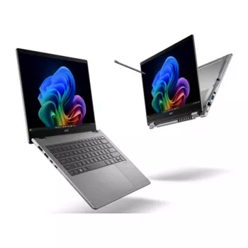 Acer TravelMate P4 Spin 14 2-in-1 Laptop, Intel Core Ultra 7 155U, 16GB RAM, 512GB SSD, WUXGA Touch, Windows 11 Pro, Stahlgrau